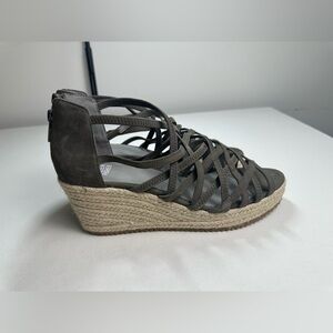 Eileen Fisher Women’s Wedge Espadrille Sandal 9 Strappy NWOB